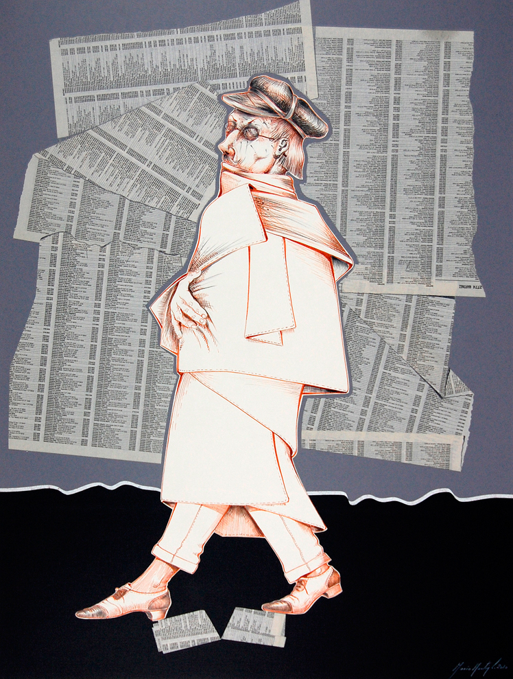 Mario Martin del Campo, Invierno Collage  70 x 53 cm. 2010 