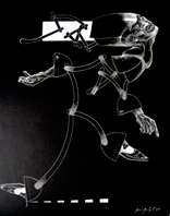 Mario Martin del Campo, Sonero Scratch/cartulina 42 x 32cm. 2011